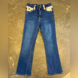 Ranch Dressn Aztec Pocket Blue Jeans Size M (8)